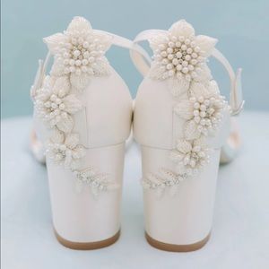 BELLA BELLE embellished block heel wedding shoe
